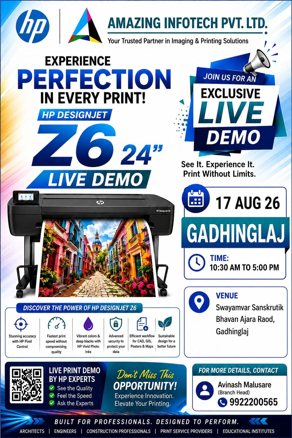 HP DesignJet Z6 24-inch Live Demo 