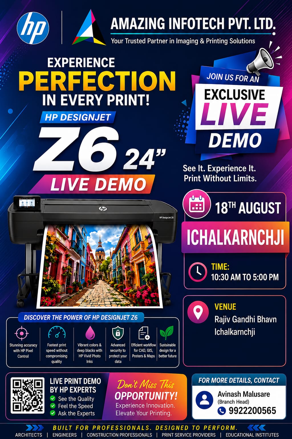 HP DesignJet Z6 24-inch Live Demo